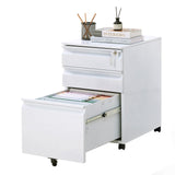 Garvee Mobile Filing Cabinet 3 Drawer With Lock & Anti-Tip Wheel For Home Office Organizer, A4/Letter/Legal Files, Metal, Compact, Black