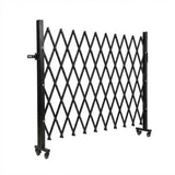 Garvee 85" High x 95" Wide Expanding Security Gate Black Aluminum Folding Scissor Gate for Driveways Doors Access Control - H85 X W95 In | 2 Braked Wheels