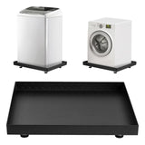 Garvee Heavy-Duty Carbon Steel Washing Machine Pan with 4 Anti-Vibration Feet for Water Damage Protection 28x30x2 in Rust-Free - Black