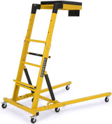 Garvee Topside Automotive Engine Creeper - Adjustable Height (48"-66"), 400 lbs Capacity, Foldable Design with 6 Swivel Caster Wheels, Thicker Cushion, and Tool Pouch, Yellow - Black Mat + Yellow Body