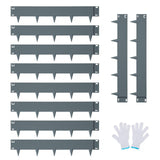 Garvee Galvanized Steel Landscape Edging 10-Pack Metal Edging for Yard Pathway & Flower Beds, Flexible, Weather-Resistant, Pre-Rusted, Durable, Garden Design - 39*6.15Inch 10-Pack Dark Gray
