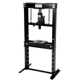 Garvee 12 Ton Hydraulic H-Frame Shop Press with Adjustable Table and Stamping Plates for Auto Repair Garage, Black, Heavy-Duty, Versatile - Black