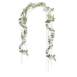 Garvee Garden Arch Arbor Trellis, 8.5Ft Metal Outdoor Wedding Archway, White, Patio, Backyard, Party Decoration