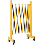 Garvee Metal Expandable Barricade Gate Outdoor, 11FT Folding Safety Barrier Gate, Portable Traffic Barricade Fence - Yellow and black