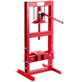 Garvee 6T Hydraulic Press H-Frame Adjustable Garage Floor Shop Press Metal Bending Straightening Red - Red