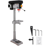 Garvee 15 Inch Floor Drill Press With 7.5 Amp Pure Copper Motor, Variable Speed, Cast Iron, Wood And Metal Drilling, 0-45° Tilting Worktable