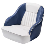 Garvee Ergonomic Captain Boat Seat - High Back, Thick Foam Padding, Injected Plastic Frame, UV-Resistant Vinyl - Pontoon, Fishing, Speedboat - 19.5"H x 22"L x 21.5"P Blue - Blue - 1 Pcs
