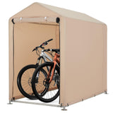 Garvee Bicycle Shed Durable Outdoor Storage Shelter for Bikes, Compact Size, Weather Resistant - Light Khaki