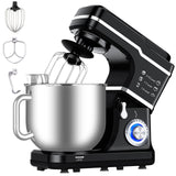 Garvee 7.5 QT Professional Electric Stand Mixer - 660W 10-Speed Kitchen Mixer with Stainless Steel Bowl, LED Light, and Dishwasher-Safe Accessories- Black - Black