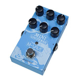 Garvee Mini Analog Delay & Reverb Guitar Effects Pedal With 9 Reverb Modes, True Bypass, Durable Blue Metal Shell, USB Type-C & DC 9V Power Options