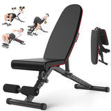 Garvee 900LB Weight Bench Adjustable Strength Training Bench for Garage and Home Gym Workouts Black - Black & Red