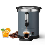 Garvee 12 L/80 Cups Coffee Urn Double Wall Commercial Coffee Maker Buffet Catering Wedding 3.2 gal Grey Stainless Steel