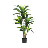 Garvee Artificial Dracaena Tree 4ft/5ft Faux Yucca Tall Fake Floor Plant in Pot Green for Home Office Living Room Decor - Green
