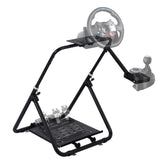 Garvee Racing Steering Wheel Stand Simulator Cockpit Wheel Stand Adjustable Height Folding Black