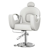 Garvee Barber Salon Chair Reclining Hydraulic Pump 360° Swivel Height Adjustable 330 LBS Grey Silver