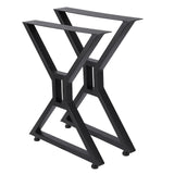Garvee Metal Table Legs 28"x24" Heavy Duty Black Industrial Rustic Design for Dining Coffee Writing Garden Tables