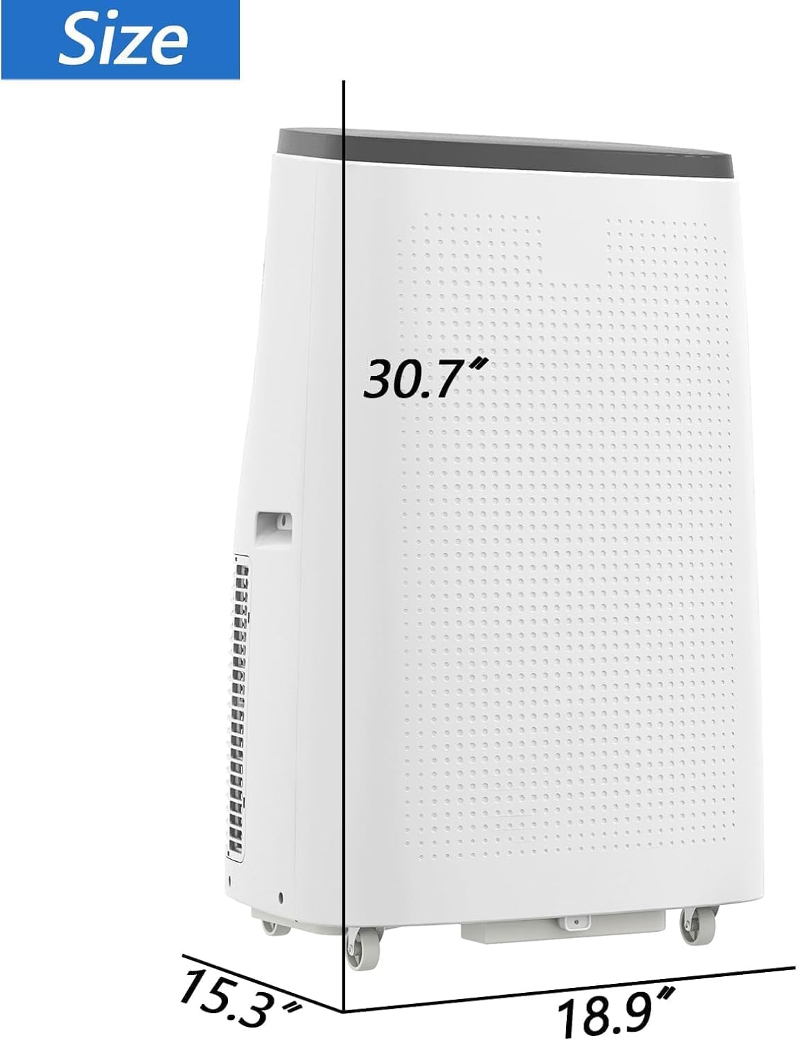 Garvee 14000 BTU Portable Air Conditioner with Remote Control for Room Up to 700 Sq.Ft., Ultra Quiet Free Standing 3-In-1 Cooling AC Unit with Dehumidifier Multi-Speed Fan, Black