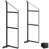 Garvee Shipping Container Shelving Bracket 3-Tier Adjustable Steel Brackets 1100 LBS Capacity 22in D x 60in H Quick Hang for Warehouses & Garages - Adjustable | 2-Pack