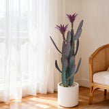 Garvee Tall Artificial Cactus Plant with Planter for Indoor Outdoor Decor, Large, Green