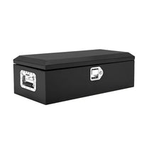 Garvee 20 Inch Steel Truck Bed Tool Box - Diamond Plate Design with Side Handles and Locking Keys, Compact and Durable Storage for Pickup Trucks, RVs, and Trailers, Black