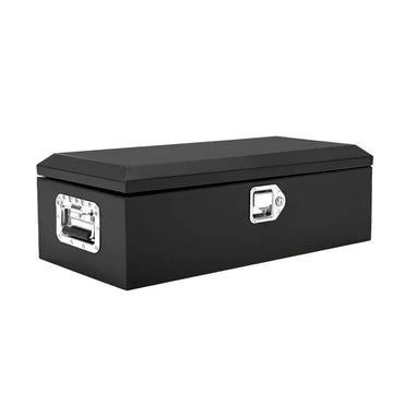 Garvee 20 Inch Steel Truck Bed Tool Box - Diamond Plate Design with Side Handles and Locking Keys, Compact and Durable Storage for Pickup Trucks, RVs, and Trailers, Black