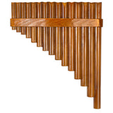 Garvee 15 Pipes Pan Flute G Key Chinese Traditional Musical Instrument Handmade Bamboo Left Hand Great Gift for Boys & Girls Christmas Birthday Thanksgiving - Left Hand