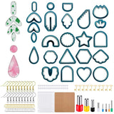 Garvee Polymer Clay Cutter Set 142 Pcs with Earring Shapes & Hooks Plastic Material Easy Cut Design Crafting Jewelry Gift