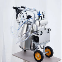 Garvee Cow Milking Machine Portable Electric 55KPA 15000 RPM with 25L Stainless Steel Bucket Silicone Cups Tubes for Cows & Goats