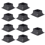 Garvee 4x4 Post Base 10 Pieces Heavy Duty Powder Coated Steel Post Brackets for Deck Porch Railing Black 6x6x2.5
