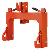 Garvee 3 Point Quick Hitch Category 1 Tractor Adapter, 3000 Lbs Capacity, Adjustable Level, Alloy Steel, Black - Orange