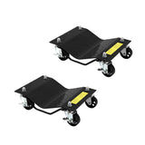 Garvee Wheel Dolly Heavy Duty Car Dolly 4000 LBS Capacity with Locking 360° Casters V-Shaped Platform for Cars Trucks SUVs - Black