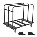 Garvee Folding Table Cart Heavy Duty 1800 LBS Capacity with 5" Swivel Wheels for Garage Home Warehouse Party Event Hotel Furniture Steel Adjustable Support Bar