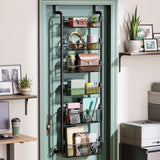 Garvee Over The Door Organizer Metal Hanging Storage Shelf 6 Layers Black for Bedroom Kitchen, Adjustable Baskets, Space-Saving