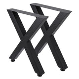 Garvee Metal Table Legs Heavy Duty Black Industrial Rustic Design for Dining Coffee Writing Garden Tables 16x15 in (2PCS)