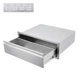Garvee 30W x 10H x 23D Inch Stainless Steel Outdoor Kitchen Drawers, BBQ Access Drawers for Patio Grill Station, Weatherproof, Brushed Finish