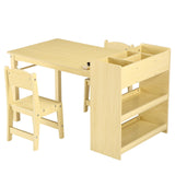 Garvee Toddler Craft Play Wood Activity Desk with Large Storage Shelves for Kids, Nursery, Classroom, Home - Multi-Functional, Sturdy, Safe, White