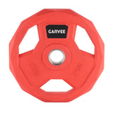 Garvee 2-Inch Rubber Coated Weight Plates Set - Cast Iron Color Coded Bumper Plates for Home Gym, Weightlifting, Barbell Training - 2.5-45 Lbs Multi-Color