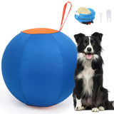 Garvee 17.7" Herding Ball for Dogs with Air Pump, Large Blue Outdoor Training Toy for Horses Stall