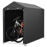 Garvee Bicycle Shed Durable Outdoor Storage Shed for Bikes, Compact Size, Grey - Black
