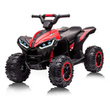Garvee 12V Kids Ride On ATV, 4 Wheeler Electric Vehicle for Kids 3-8, Red, Remote Control, LED Lights, Soft Start, Treaded Tires