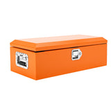 Garvee Black Steel Truck Bed Tool Box, Diamond Plate, Side Handle, Lock Keys, Compact Storage for Pickup, Truck Bed, RV, Trailer - Orange