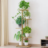 Garvee Plant Stand Indoor 5 Tier Metal Flower Pot Holder Organizer for Balcony Garden Patio, Golden, Durable and Rust-Resistant - Gold
