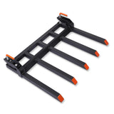 Garvee Clamp On Debris Forks Heavy Duty 5 Fork Tines For 48 In Bucket Tractor Skid Steer Loader Black