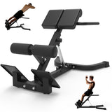 Garvee Adjustable Home Roman Chair Multi-Angle Back Extension Bench Abdominal Core Training Board Foldable Black