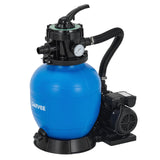 Garvee 13" Sand Filter Pump for Above Ground Pool, 1/2HP 2642GPH, Blue, With 7-Way Valve & Strainer Basket - Blue