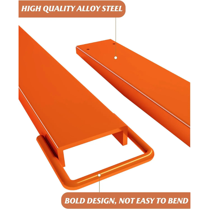 Garvee Pallet Forklift Extensions 84" Length 4.5" Width, Heavy Duty Steel Pallet Fork Extension, 1 Pair Fork Extensions for Forklifts, 4600LBS, Orange