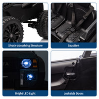 Garvee Toyota Licensed 24V Kids Ride-On Car 2-Seater Electric Off-Road Truck with Remote Control Bluetooth Music LED Lights Working Shovel