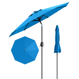 Garvee 9' Patio Umbrella, Outdoor Table Umbrella – Market Umbrella, Tilt & Crank, UV Waterproof, 8 Ribs, Turquoise - Turquoise