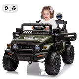 Garvee 12V Electric Ride On Car Licensed Toyota Truck Kids Toys Remote Control Music LED Lights Double Doors Safety Belt Outdoor Play