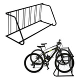 Garvee Single Side 6 Bike Floor Rack 72 Inch Length Heavy Duty Bicycle Parking Stand Black for Garages Streets Yards and Bike Events - Black